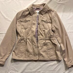 Hollister Twill Y2K Military Jacket Khaki - Size M